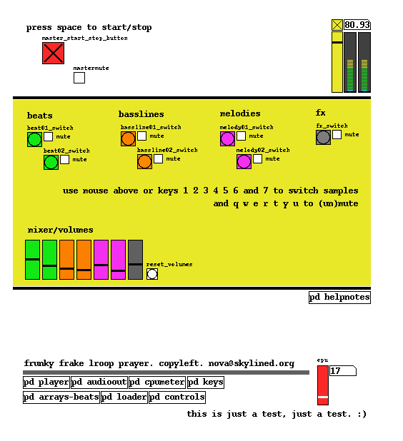download frunky fake loop prayer for pure data for linux